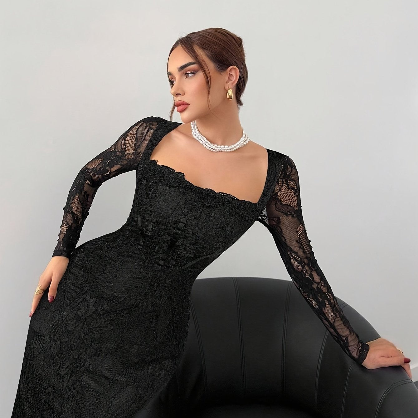 Delphine Satin Dress